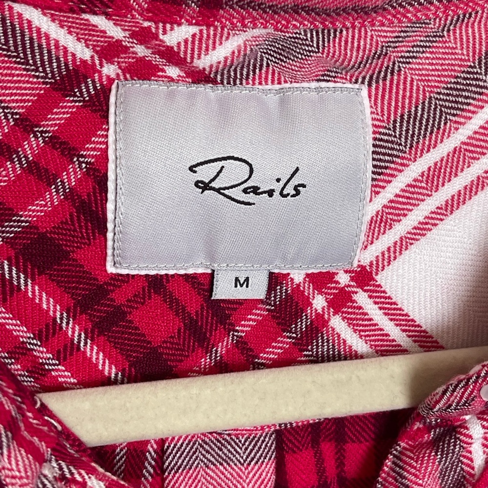 Rails Raspberry/White Checkered Shirt - Picture 4 of 6
